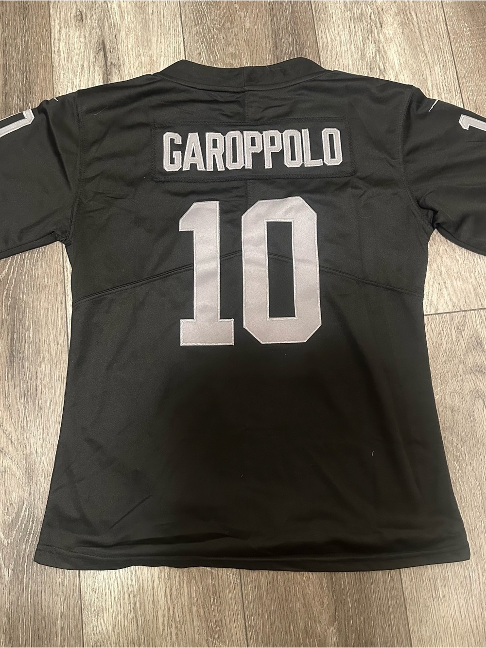 NFL Garoppolo #10 Black Jersey with Gray Details